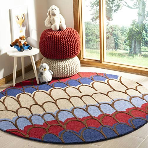Safavieh Kids Collection SFK353A 6-Foot Round Area Rug: $94.99