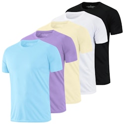 Men's Dry Fit Athletic T-Shirt 5-Pack for $18 + free shipping w/ Prime