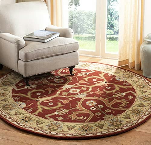 Safavieh Heritage HG644B 8-Foot Round Oriental Wool Area Rug: $214.99