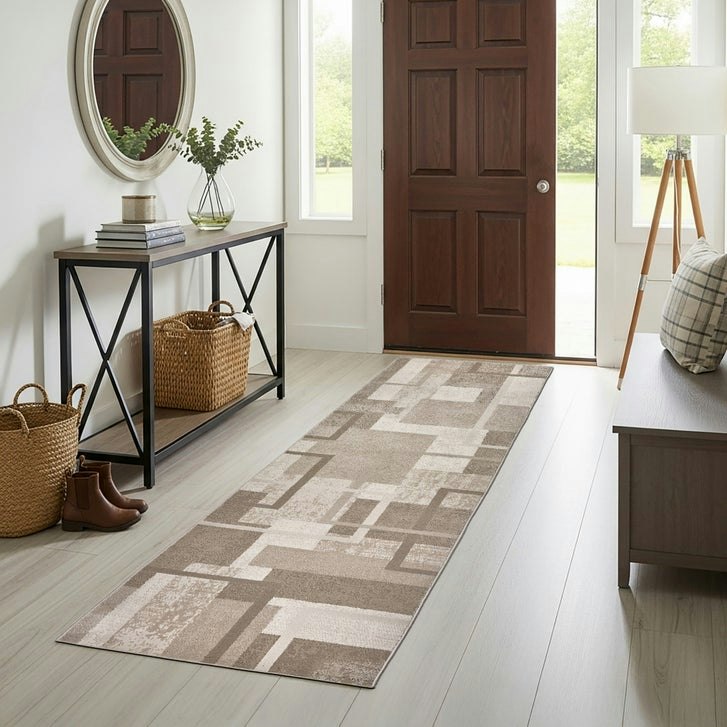 G.A. Gertmenian & Sons Eden Abstract Geo Runner Rug: $85