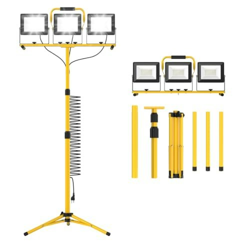 Altson 21,000LM 3-Head LED Tripod Work Light: $48.50 Altson 21,000LM 3-Head LED Tripod Work Light: $48.50