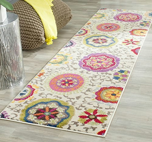 Safavieh Monaco Collection MNC233A 2'2" x 8' Boho Floral Runner: $41.99