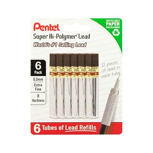 Pentel 0.3mm H Super Hi-Polymer Lead Refills 72-Pack: $8.99 Pentel 0.3mm H Super Hi-Polymer Lead Refills 72-Pack: $8.99