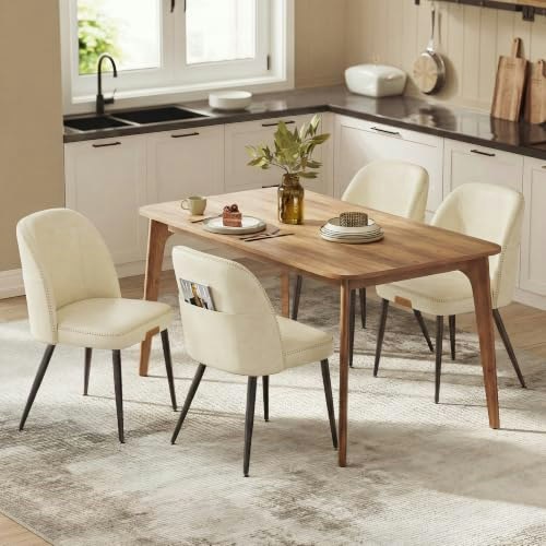 Vasagle Mid-Century Modern Upholstered Dining Chairs 4-Pack: $209.99