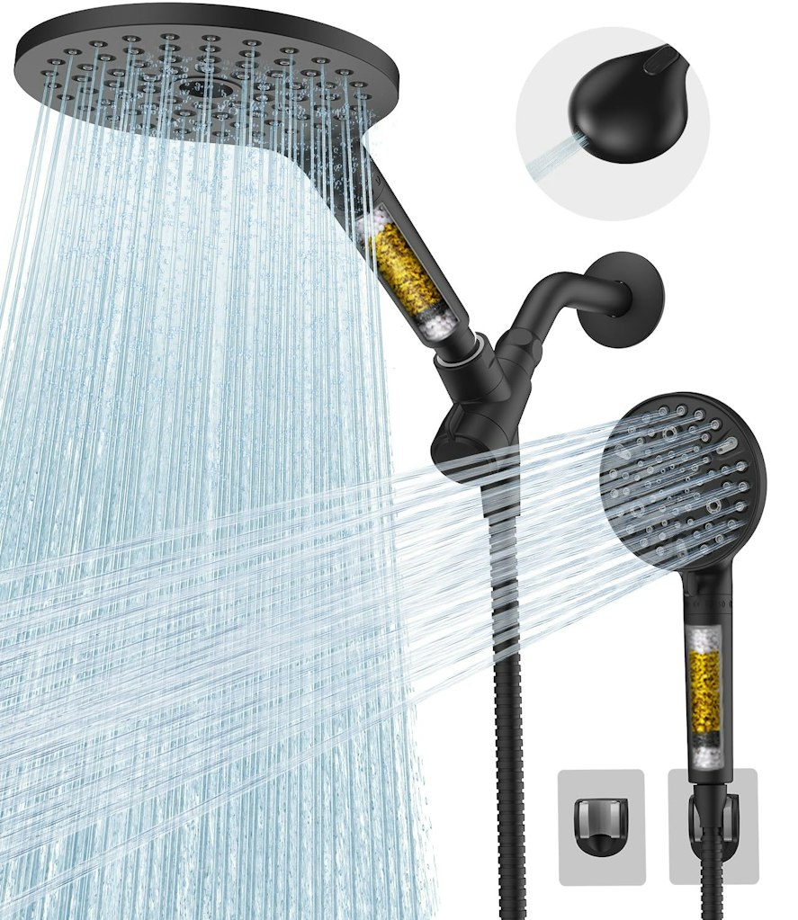 MakeFit Dual Filtered Shower Head Combo w/ Handheld Spray: $47