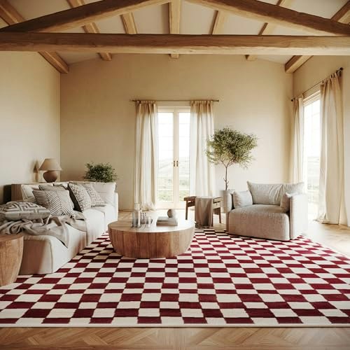 nuLOOM Dominique 8' x 10' Red Checkered Area Rug: $258.99 nuLOOM Dominique 8' x 10' Red Checkered Area Rug: $258.99