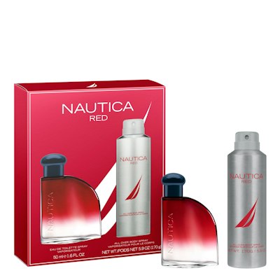 Nautica Red Men's Eau de Toilette & Deodorizing Body Spray Gift Set for $13 + free shipping w/ Prime