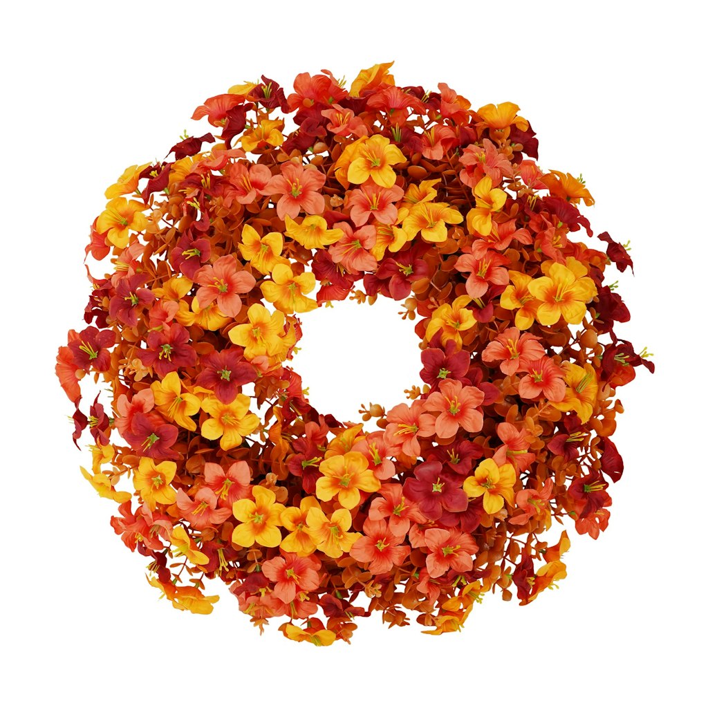 Vitalismo Fall Harvest 22" Artificial Morning Glory Wreath: $24 Vitalismo Fall Harvest 22" Artificial Morning Glory Wreath: $24