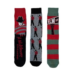 A Nightmare on Elm Street Men's Freddy Krueger Crew Socks 3-Pack for $4 + free shipping w/ $49