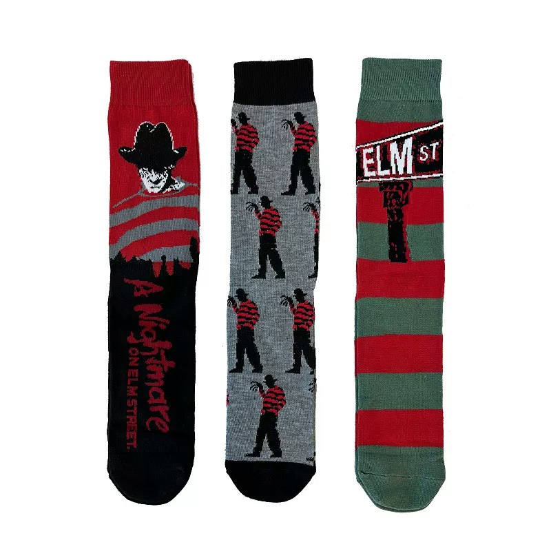 A Nightmare on Elm Street Men's Freddy Krueger Crew Socks 3-Pack: $3.99