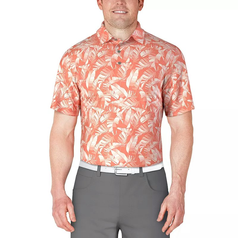 Grand Slam Men's Palm Leaves Golf Polo Shirt: $7.91