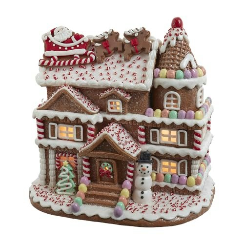 Kurt Adler 10-Inch Pre-Lit Gingerbread House with Santa: $100.55 Kurt Adler 10-Inch Pre-Lit Gingerbread House with Santa: $100.55