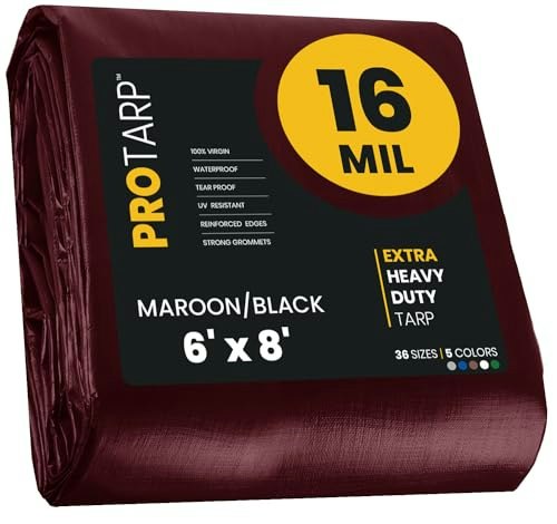 Protarp 6' x 8' Heavy Duty 16-Mil Poly Tarp: $21.95 Protarp 6' x 8' Heavy Duty 16-Mil Poly Tarp: $21.95