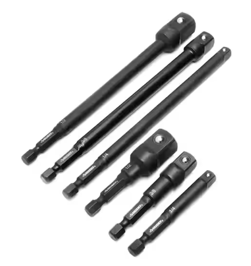Husky 1/4" Drive Impact Driver Socket Adapter Set: $7.88 Husky 1/4" Drive Impact Driver Socket Adapter Set: $7.88