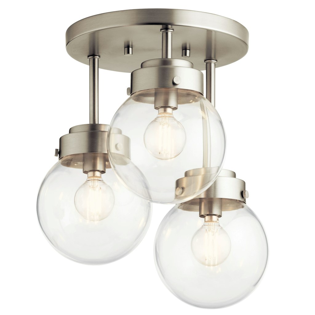 Kichler Strabo 3-Light 12" Semi-Flush Mount Light: $32