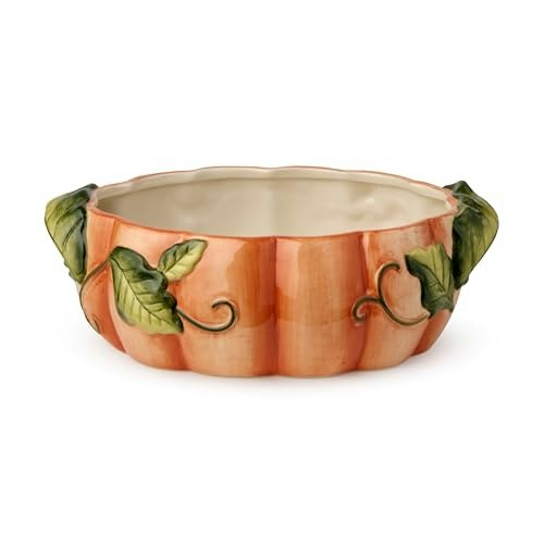 Harvest Fields 10" x 7" Ceramic Pumpkin Serving Bowl: $25.73 Harvest Fields 10" x 7" Ceramic Pumpkin Serving Bowl: $25.73