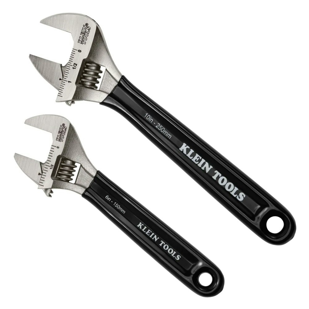 Klein Tools Blackout Extra-Capacity Adjustable Wrench 2-Piece Set: $25 Klein Tools Blackout Extra-Capacity Adjustable Wrench 2-Piece Set: $25
