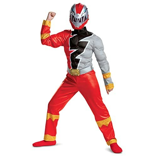Disguise Power Rangers Dino Fury Red Ranger Muscle Costume for Kids: $33.23