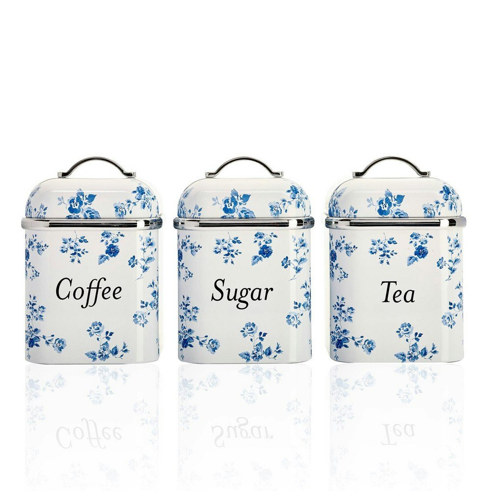 Laura Ashley 3-Piece China Rose Canister Set: $39.99