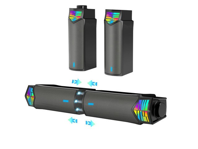 Smalody RGB Bluetooth Gaming Soundbar: $55.63