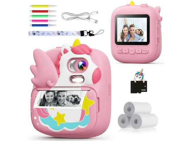 Kids Instant Print Camera 32GB 1080P Toy Camera: $46.49 Kids Instant Print Camera 32GB 1080P Toy Camera: $46.49
