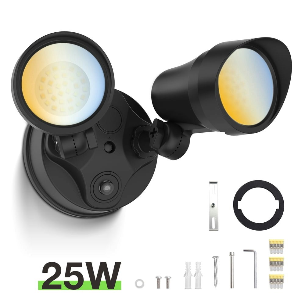 Alusso 2,000-Lumen 25W Dual-Head LED Security Floodlight: $23.18