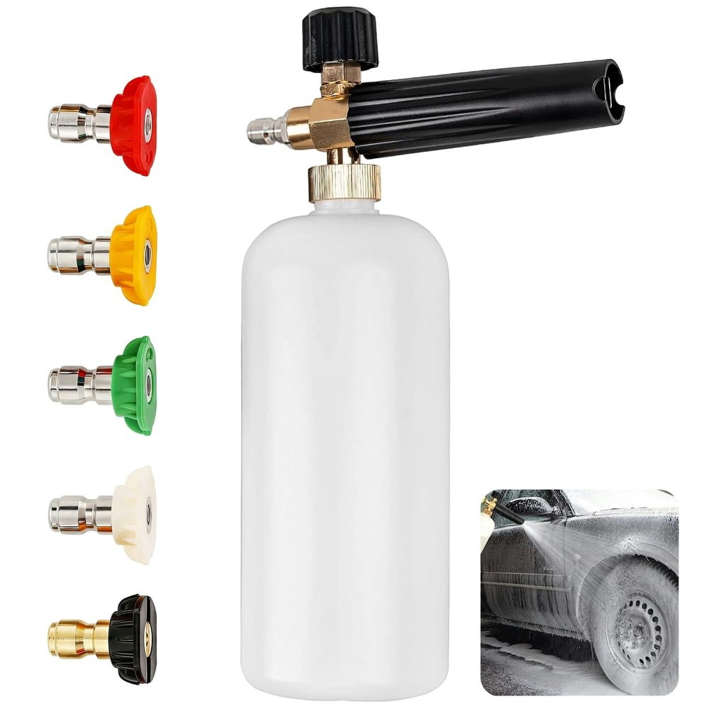 Cyrico 1-Liter Foam Cannon with 5 Nozzle Tips: $15.29 Cyrico 1-Liter Foam Cannon with 5 Nozzle Tips: $15.29