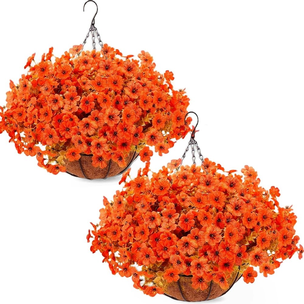 Lumikrypt Artificial Fall Flower Hanging Basket 2-Pack: $32.99 Lumikrypt Artificial Fall Flower Hanging Basket 2-Pack: $32.99