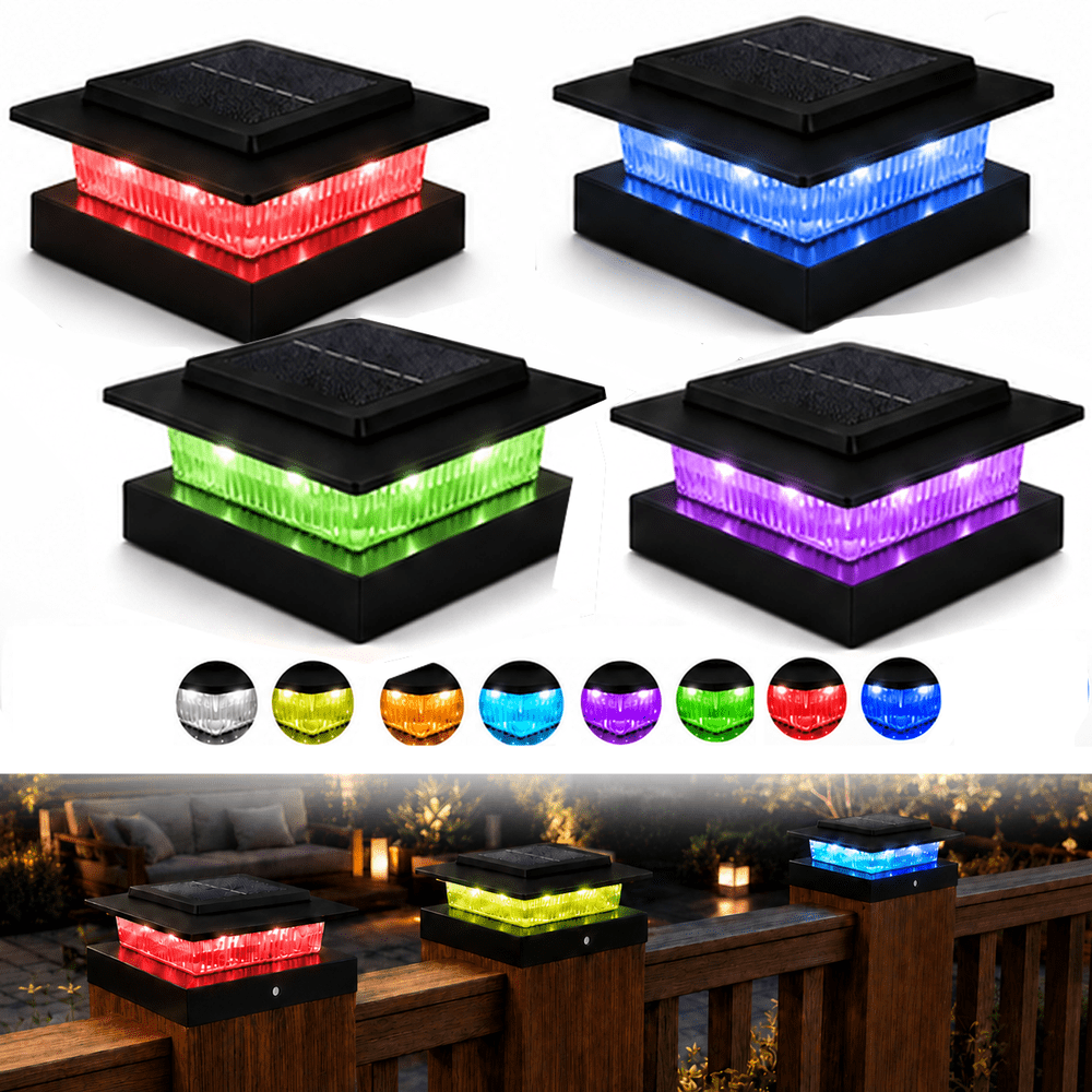 Teipuery Solar LED Post Cap Lights 4-Pack: $25.19