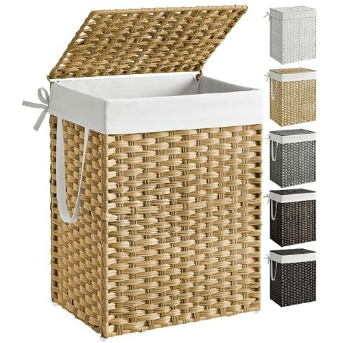 Songmics 90L Synthetic Rattan Laundry Hamper: $33.99 Songmics 90L Synthetic Rattan Laundry Hamper: $33.99