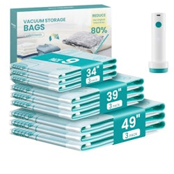 Songmics Vacuum Storage Bags with Rechargeable Pump 9-Pack for $21.60 + free shipping w/ Prime