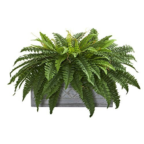 Nearly Natural Boston Fern Artificial Plant in Stone Planter: $109.99 Nearly Natural Boston Fern Artificial Plant in Stone Planter: $109.99