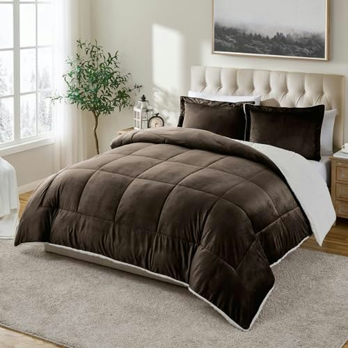 Cathay Home Queen Reversible Micromink Sherpa 3-Piece Comforter Set: $52.50 Cathay Home Queen Reversible Micromink Sherpa 3-Piece Comforter Set: $52.50