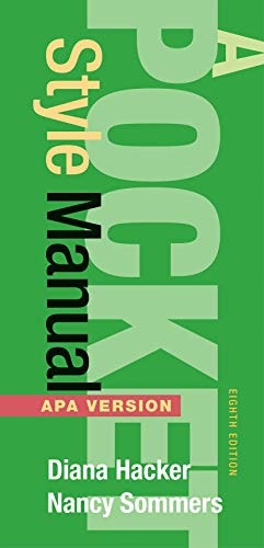 A Pocket Style Manual APA Version: $30.74 A Pocket Style Manual APA Version: $30.74