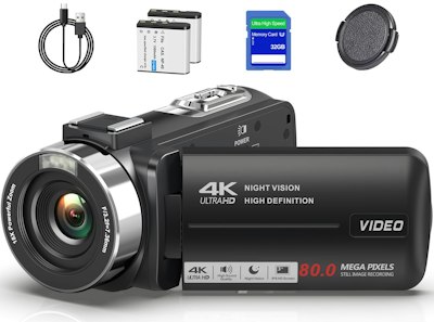 Suttie V092 4K UHD 80MP Camcorder for $85 + free shipping w/ Prime