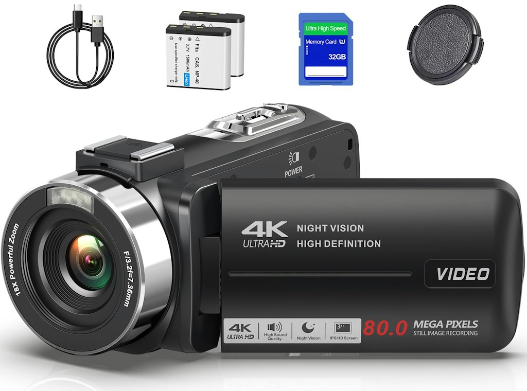 Suttie V092 4K UHD 80MP Camcorder: $85