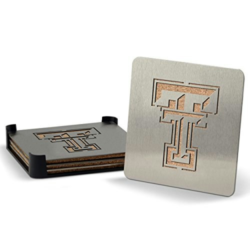 YouTheFan Texas Tech Red Raiders Stainless Steel Coaster 4-Pack: $17.94