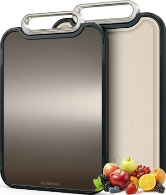 Astercook 2-in-1 Titanium & Wheat Straw Reversible Cutting Board for $25 + free shipping w/ Prime