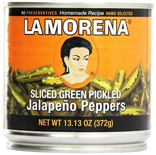 La Morena Sliced Green Pickled Jalapeño Peppers 13-oz.: $4.06 La Morena Sliced Green Pickled Jalapeño Peppers 13-oz.: $4.06