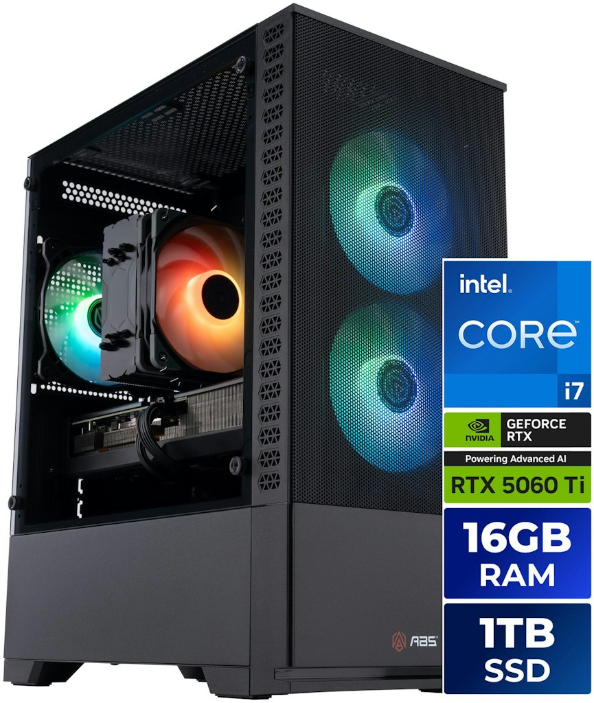 ABS Cyclone Aqua Core i7-14700F RTX 5060 Ti 16GB Gaming Desktop: $1,550