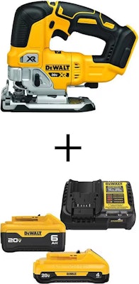 DeWalt 20V Max XR Brushless Cordless Jigsaw w/ 6.0 Ah & 4.0 Ah Starter Kit for $199 + free shipping