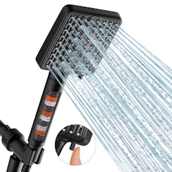 MakeFit Filtered Handheld Shower Head w/ Mineral Beads & 59" Stainless Steel Hose for $23 + free shipping w/ Prime