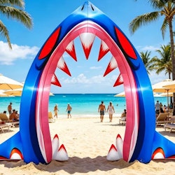 10-Foot Inflatable Shark Archway w/ LED Lights for $16 + free shipping w/ Prime