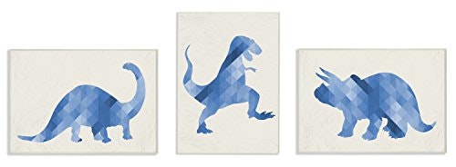 The Kids Room by Stupell Blue Geometric Ombre Dinosaur 3-Piece Wall Plaque Art Set: $35.71 The Kids Room by Stupell Blue Geometric Ombre Dinosaur 3-Piece Wall Plaque Art Set: $35.71