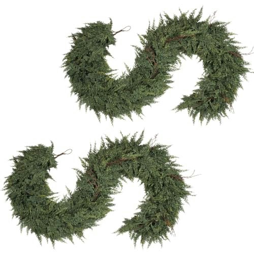 6-Foot Artificial Cedar Christmas Garland 2-Pack: $37.99
