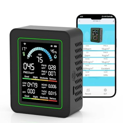 10-in-1 Smart WiFi Air Quality Monitor for $35 + free shipping w/ Prime