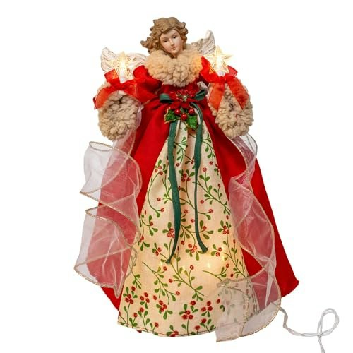 Kurt Adler 14-Inch 10-Light Angel Treetop: $61.11
