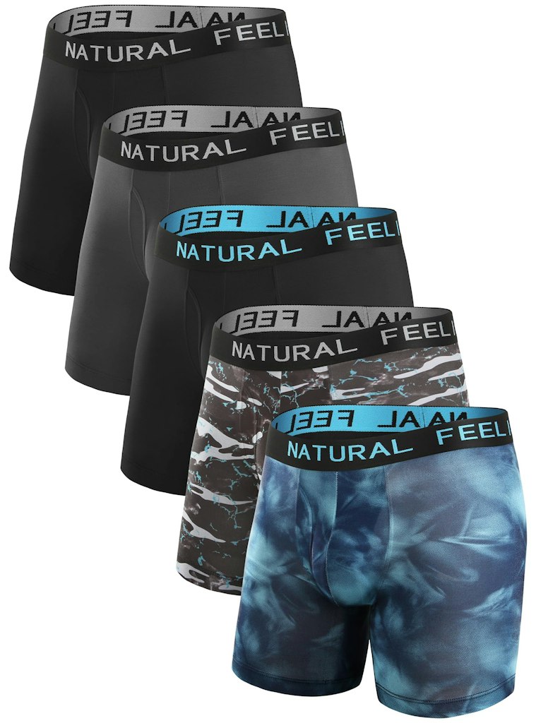 Natural Feelings Men's Athletic Boxer Briefs 5-Pack (L only): $15