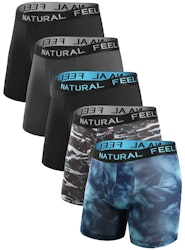Natural Feelings Men's Athletic Boxer Briefs 5-Pack (L only) for $15 + free shipping w/ Prime