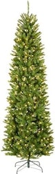 National Tree Company Kingswood Fir Slim 7.5-Foot Pre-Lit Artificial Christmas Tree for $40 + free shipping w/ Prime
